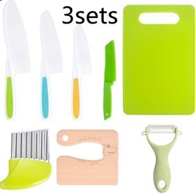 Children's Plastic Birthday Cake Stand Knife Toy Suit (Option: 8pcs set of knives 3PC)